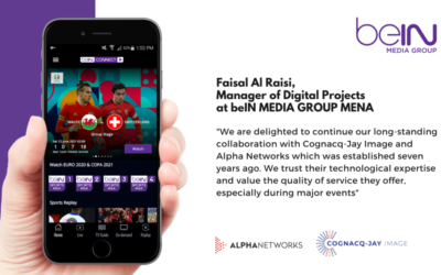 BEIN MEDIA GROUP RENEWS TRUST IN GLOBAL SYSTEM INTEGRATOR COGNACQ-JAY IMAGE AND SOFTWARE PROVIDER ALPHA NETWORKS FOR ITS OTT PLATFORM IN MENA